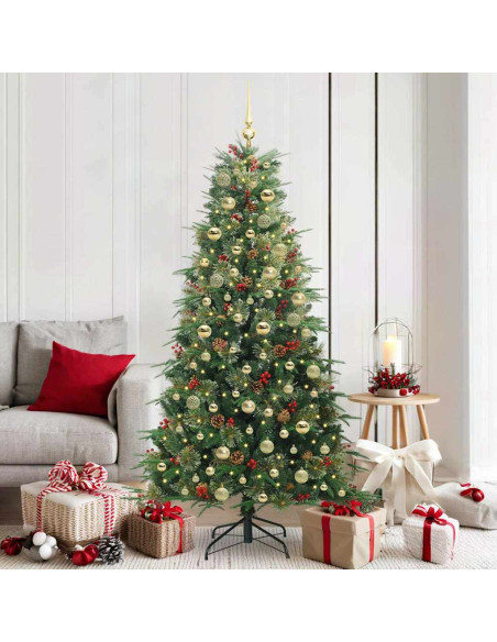 Albero di Natale Artificiale con Rami Pieghevoli Verde 180 cm