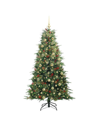 Albero di Natale Artificiale con Rami Pieghevoli Verde 180 cm