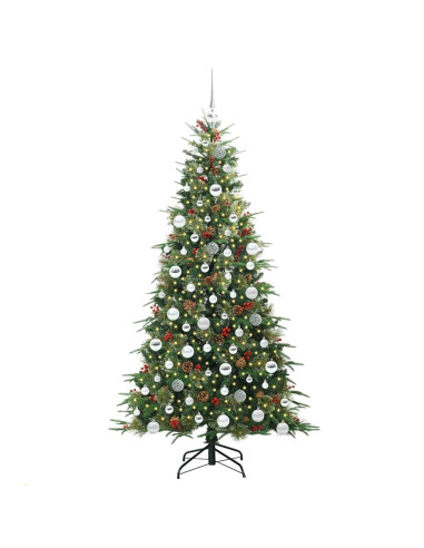 Albero di Natale Artificiale con Rami Pieghevoli Verde 180 cm