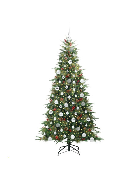 Albero di Natale Artificiale con Rami Pieghevoli Verde 180 cm