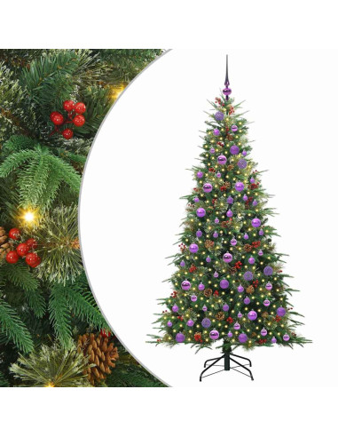 Albero di Natale Artificiale con Rami Pieghevoli Verde 180 cm