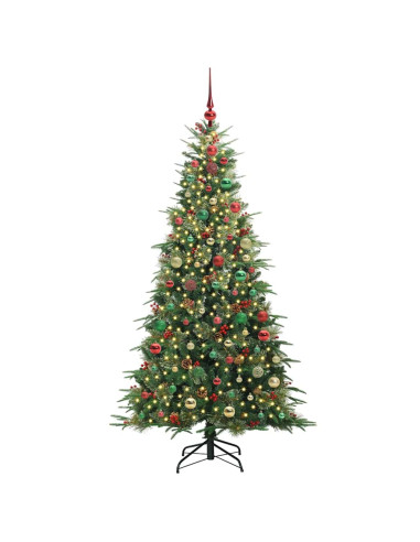 Albero di Natale Artificiale con Rami Pieghevoli Verde 180 cm