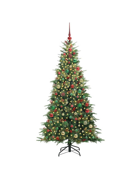 Albero di Natale Artificiale con Rami Pieghevoli Verde 180 cm