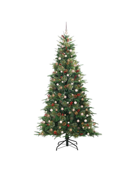 Albero di Natale Artificiale con Rami Pieghevoli Verde 240 cm