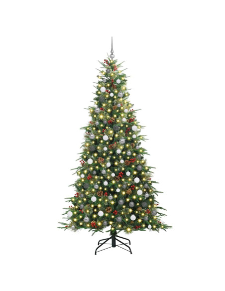 Albero di Natale Artificiale con Rami Pieghevoli Verde 240 cm