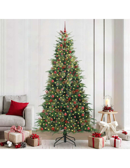 Albero di Natale Artificiale con Rami Pieghevoli Verde 240 cm