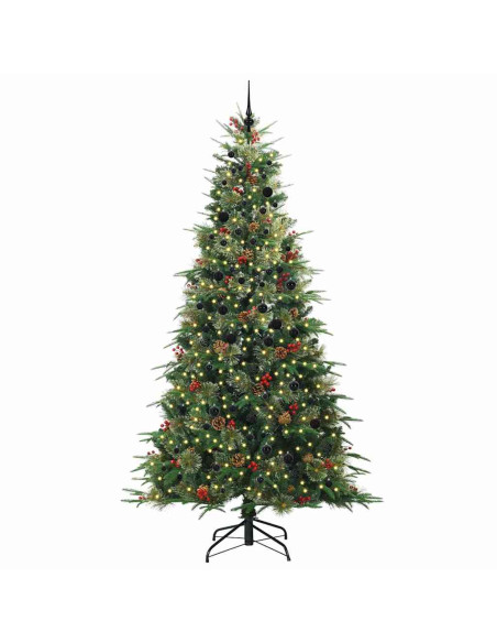 Albero di Natale Artificiale con Rami Pieghevoli Verde 240 cm