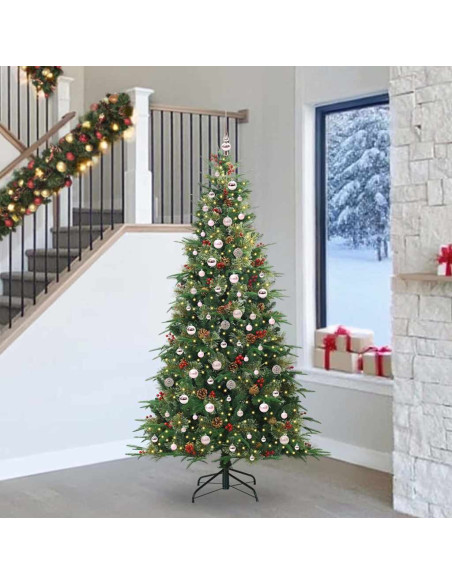 Albero di Natale Artificiale con Rami Pieghevoli Verde 240 cm