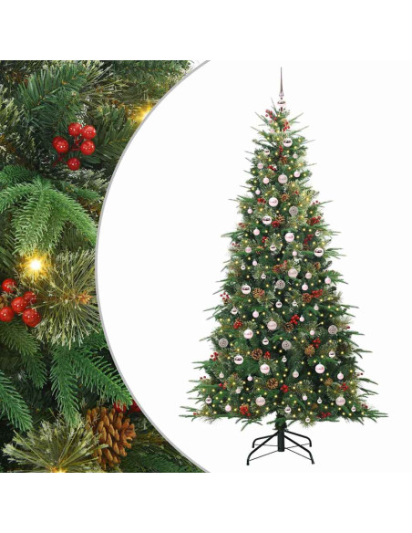 Albero di Natale Artificiale con Rami Pieghevoli Verde 240 cm