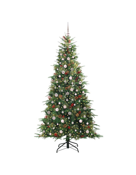 Albero di Natale Artificiale con Rami Pieghevoli Verde 240 cm