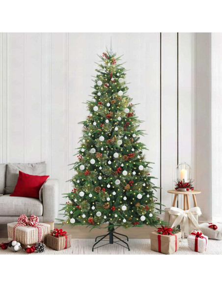 Albero di Natale Artificiale con Rami Pieghevoli Verde 240 cm