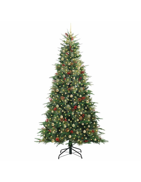 Albero di Natale Artificiale con Rami Pieghevoli Verde 240 cm