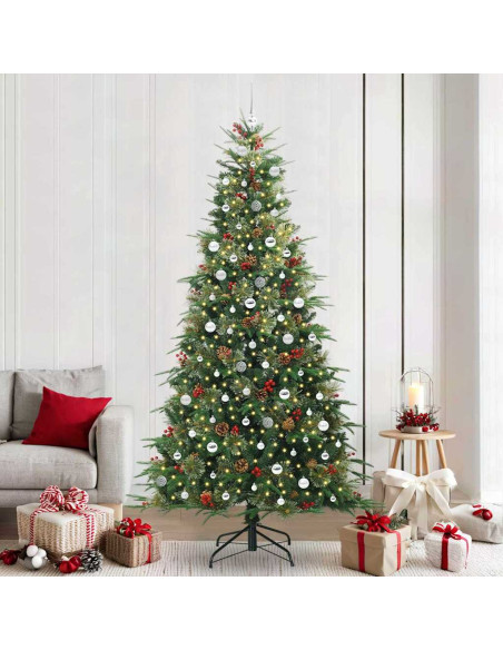 Albero di Natale Artificiale con Rami Pieghevoli Verde 240 cm