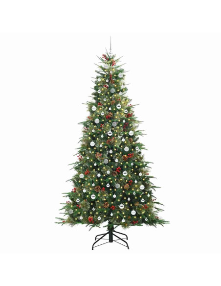 Albero di Natale Artificiale con Rami Pieghevoli Verde 240 cm