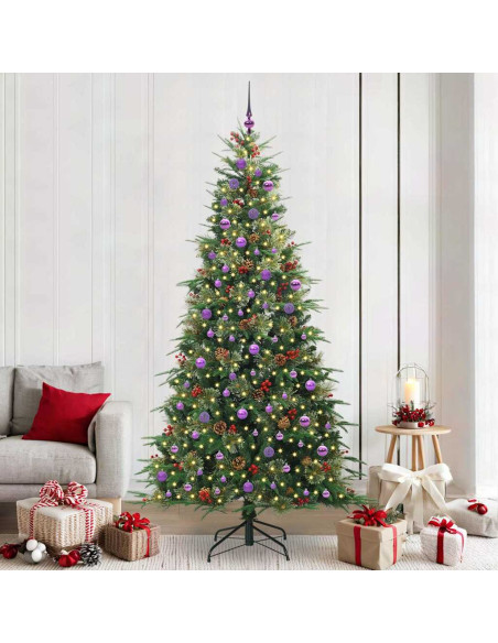 Albero di Natale Artificiale con Rami Pieghevoli Verde 240 cm