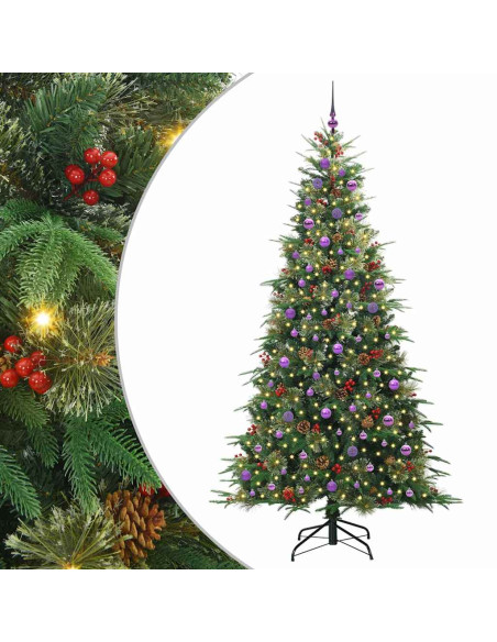 Albero di Natale Artificiale con Rami Pieghevoli Verde 240 cm