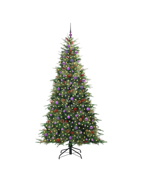 Albero di Natale Artificiale con Rami Pieghevoli Verde 240 cm