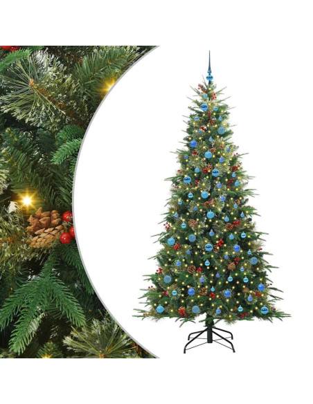 Albero di Natale Artificiale con Rami Pieghevoli Verde 240 cm