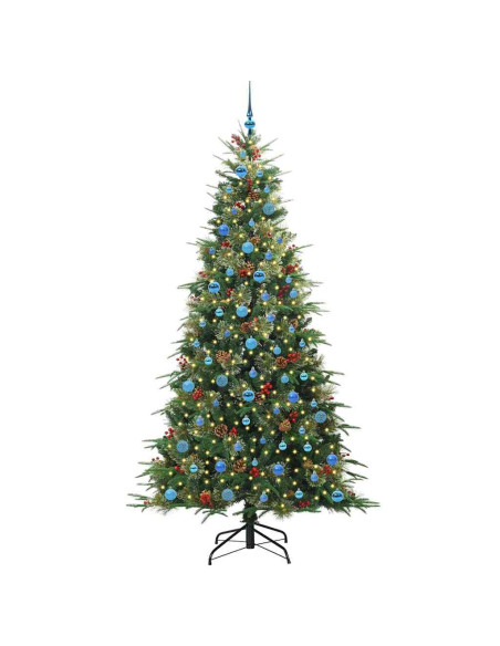 Albero di Natale Artificiale con Rami Pieghevoli Verde 240 cm