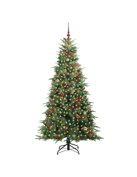 Albero di Natale Artificiale con Rami Pieghevoli Verde 240 cm