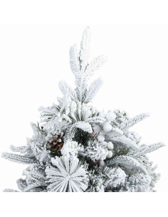 Albero di Natale Artificiale con Rami Pieghevoli Verde 120 cm 2