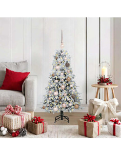 Albero di Natale Artificiale con Rami Pieghevoli Verde 120 cm 2