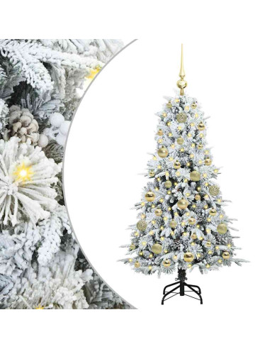 Albero di Natale Artificiale con Rami Pieghevoli Verde 120 cm