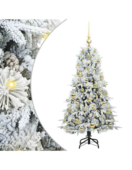 Albero di Natale Artificiale con Rami Pieghevoli Verde 120 cm