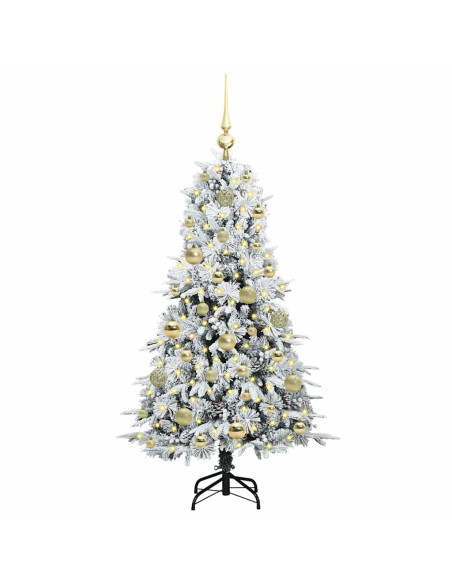 Albero di Natale Artificiale con Rami Pieghevoli Verde 120 cm