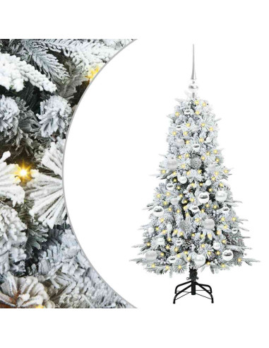 Albero di Natale Artificiale con Rami Pieghevoli Verde 120 cm