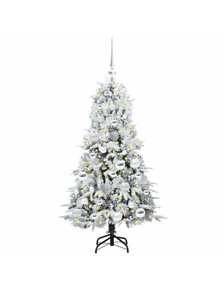 Albero di Natale Artificiale con Rami Pieghevoli Verde 120 cm