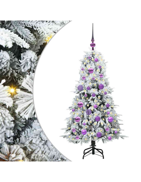 Albero di Natale Artificiale con Rami Pieghevoli Verde 120 cm