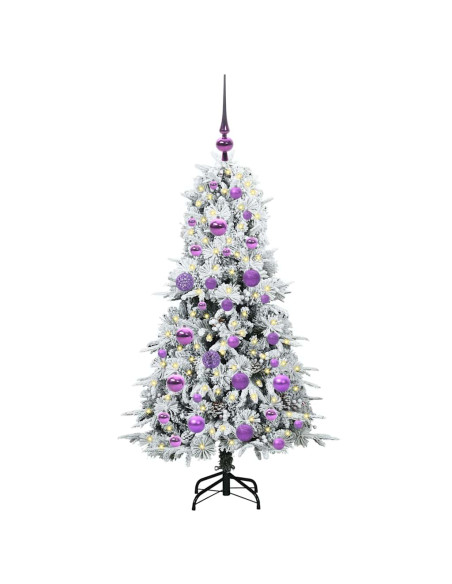 Albero di Natale Artificiale con Rami Pieghevoli Verde 120 cm