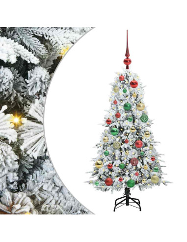 Albero di Natale Artificiale con Rami Pieghevoli Verde 120 cm