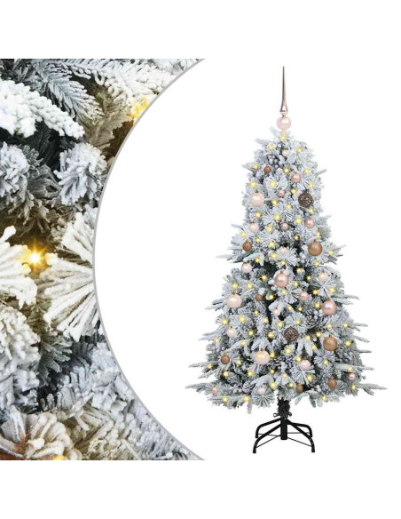 Albero di Natale Artificiale con Rami Pieghevoli Verde 150 cm