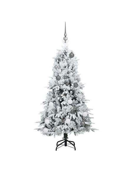 Albero di Natale Artificiale con Rami Pieghevoli Bianco 150 cm