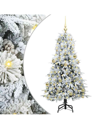 Albero di Natale Artificiale con Rami Pieghevoli Verde 150 cm