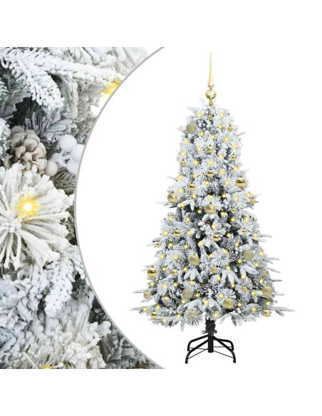 Albero di Natale Artificiale con Rami Pieghevoli Verde 150 cm