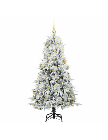 Albero di Natale Artificiale con Rami Pieghevoli Verde 150 cm