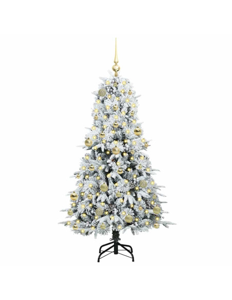 Albero di Natale Artificiale con Rami Pieghevoli Verde 150 cm