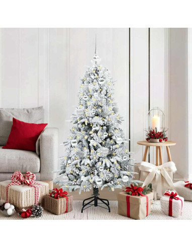 Albero di Natale Artificiale con Rami Pieghevoli Verde 150 cm