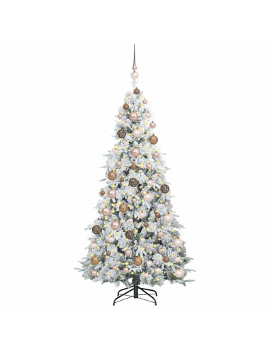 Albero di Natale Artificiale con Rami Pieghevoli Bianco 180 cm