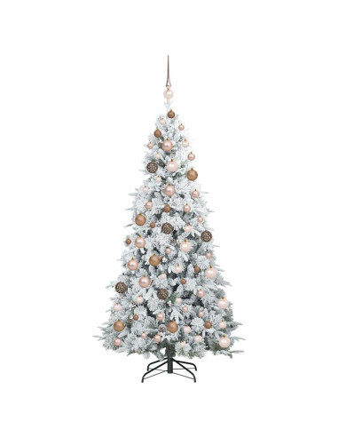 Albero di Natale Artificiale con Rami Pieghevoli Bianco 180 cm