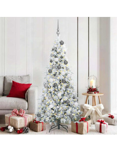 Albero di Natale Artificiale con Rami Pieghevoli Verde 180 cm 2