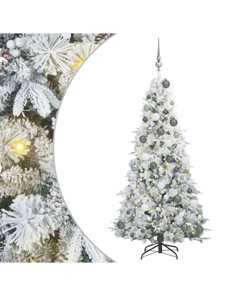 Albero di Natale Artificiale con Rami Pieghevoli Verde 180 cm