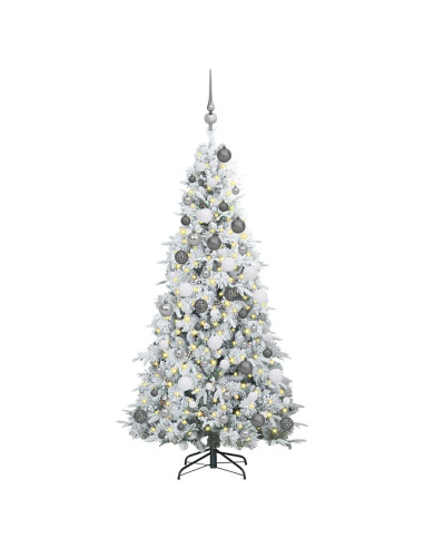 Albero di Natale Artificiale con Rami Pieghevoli Verde 180 cm