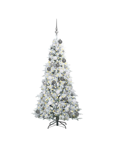 Albero di Natale Artificiale con Rami Pieghevoli Verde 180 cm