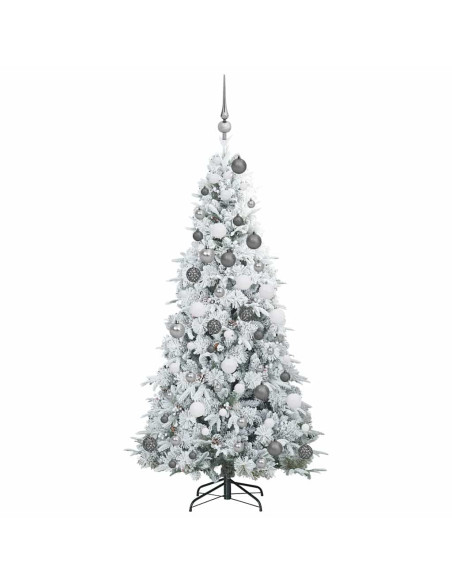 Albero di Natale Artificiale con Rami Pieghevoli Verde 180 cm