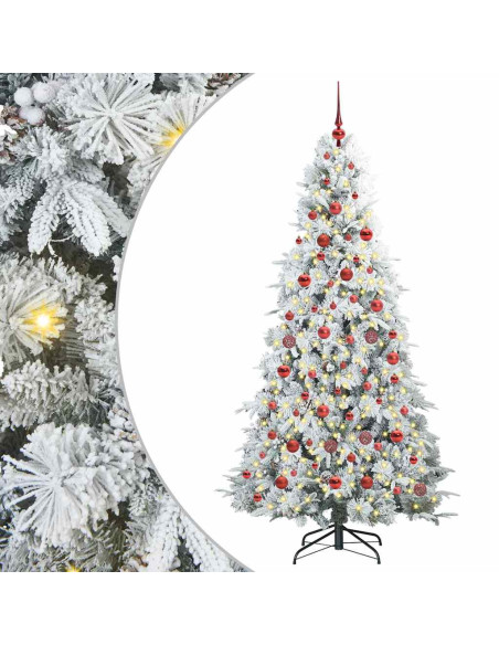 Albero di Natale Artificiale con Rami Pieghevoli Verde 180 cm