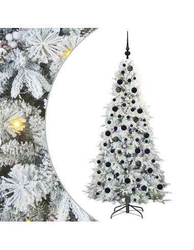 Albero di Natale Artificiale con Rami Pieghevoli Verde 180 cm